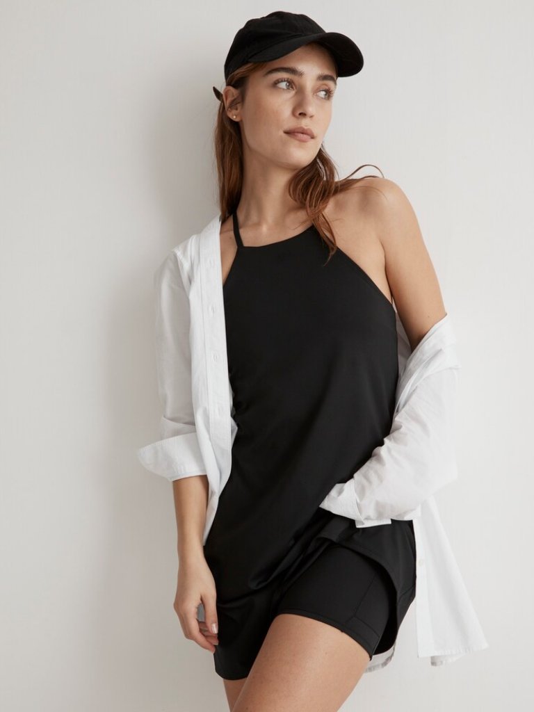 New Madewell Flex 2.0 Fitness Black Workout Tennis Pickleball Dress Medium Nwt